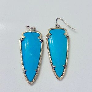 Kendra Scott Turquoise Arrowhead Earrings